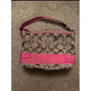 Coach Pink and Brown‎ Purse